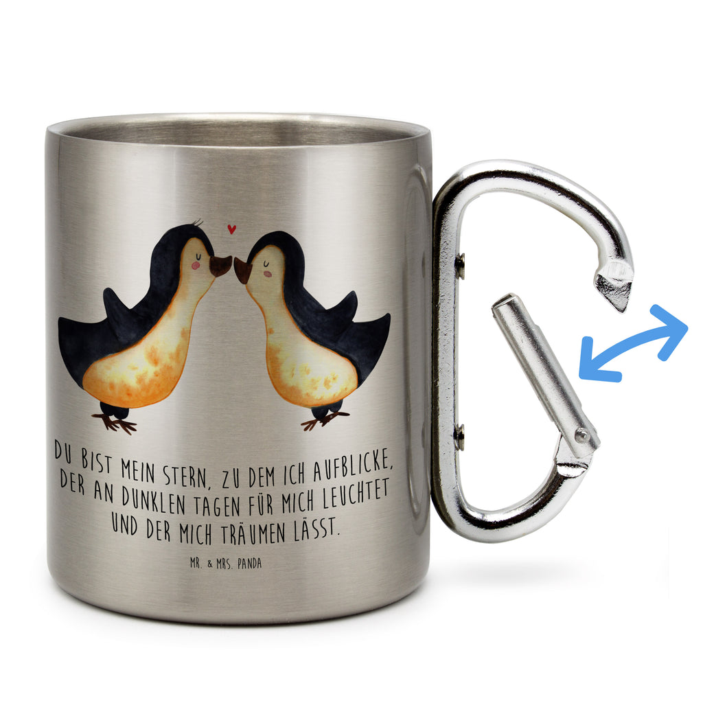 Edelstahlbecher Pinguin Liebe Edelstahltasse, Karabiner, Edelstahlbecher, Outdoor, Camping, Tasse, Becher, Liebe, Partner, Freund, Freundin, Ehemann, Ehefrau, Heiraten, Verlobung, Heiratsantrag, Liebesgeschenk, Jahrestag, Hocheitstag, Pinguin, Pinguine, Pinguin Paar, Pinguinpaar, Pinguin Liebe, Paar, Pärchen. Liebespaar, Liebesbeweis, Liebesspruch, Hochzeitstag, Geschenk Freund, Geschenk Freundin, Verlobte, Verlobter, Love, Geschenk Hochzeitstag, Geschenkidee, Hochzeit, Gastgeschenk