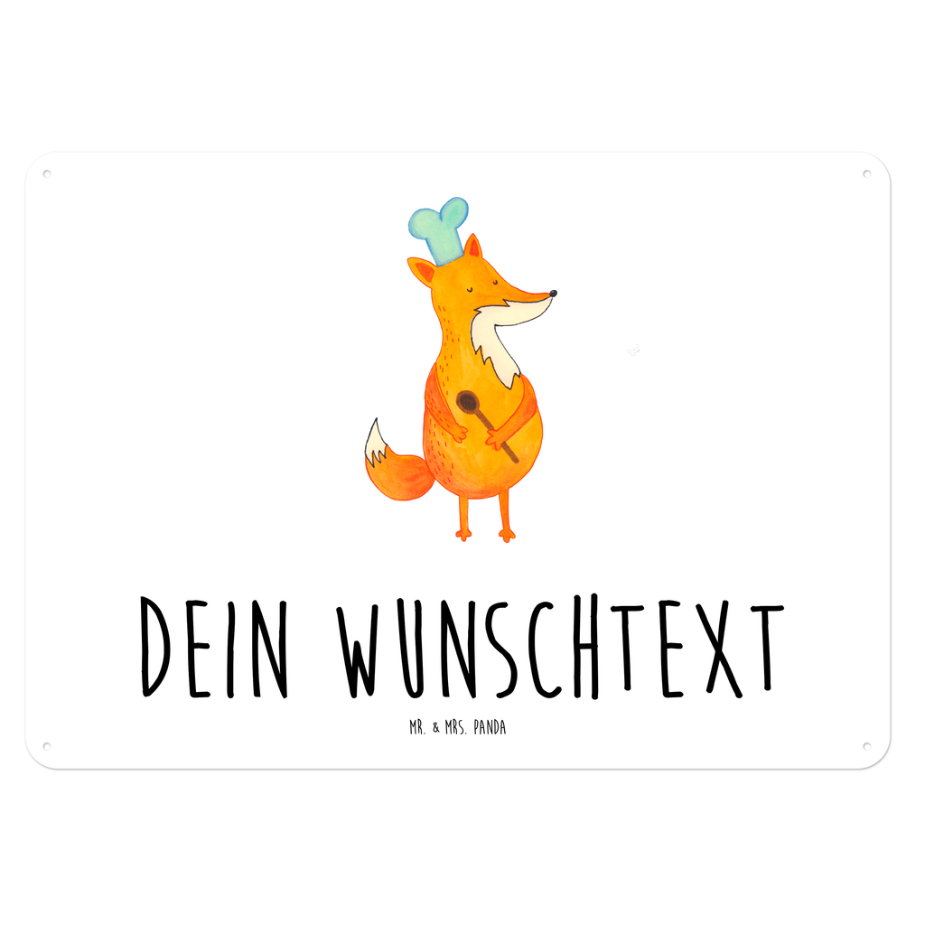 Personalisiertes Blechschild Fuchs Koch Blechschild, Metallschild, Geschenk Schild, Schild, Magnet-Metall-Schild, Deko Schild, Wandschild, Wand-Dekoration, Türschild, Fuchs, Füchse, Koch Geschenk, Küche Spruch, Küche Deko, Köche, Bäcker, Party Spruch, Spruch lustig, witzig