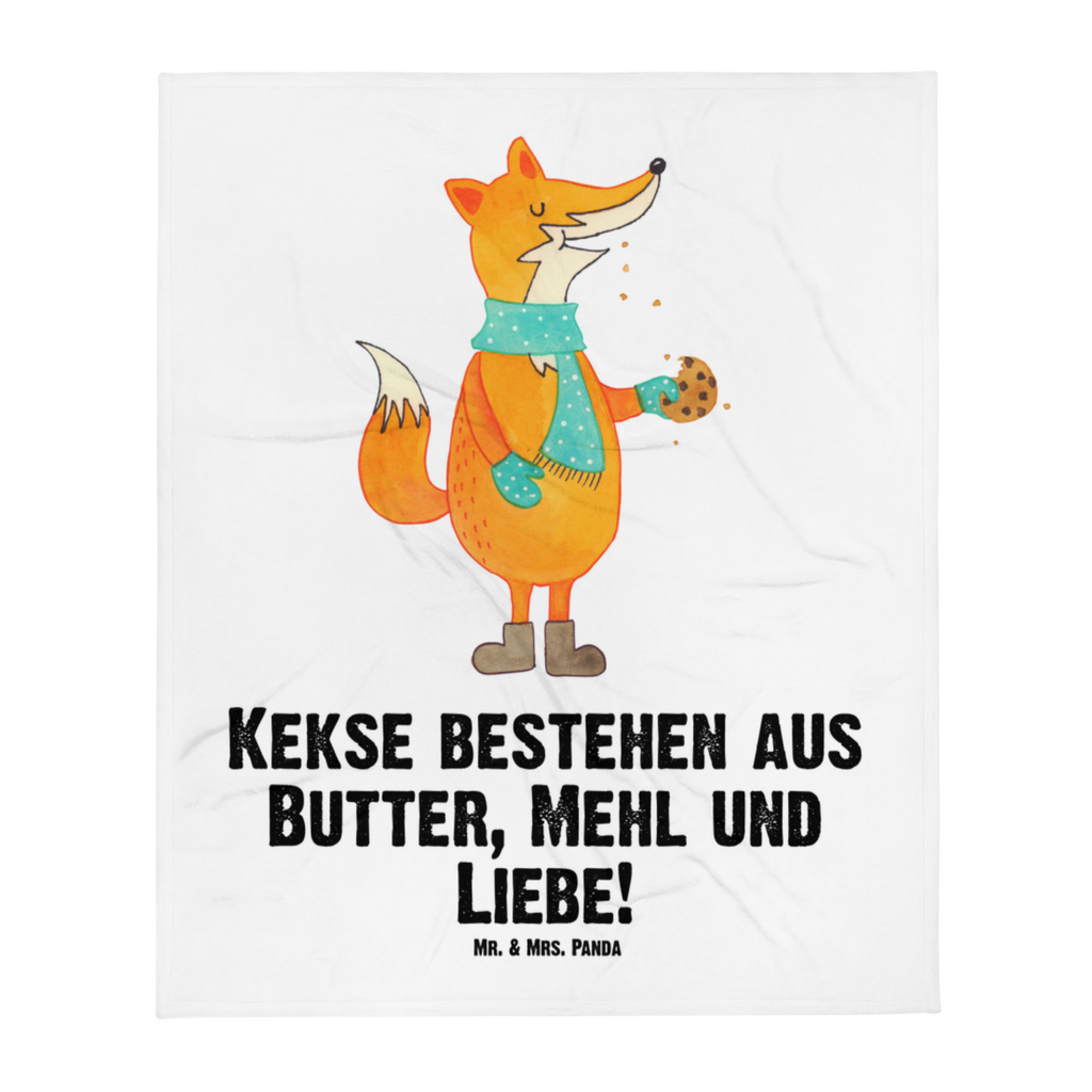 Kuscheldecke Fuchs Keks Decke, Wohndecke, Tagesdecke, Wolldecke, Sofadecke, Fuchs, Füchse, Backen Spruch, Kekse, Winter, Weihnachtszeit, Plätzchen, Liebe, Küche Deko