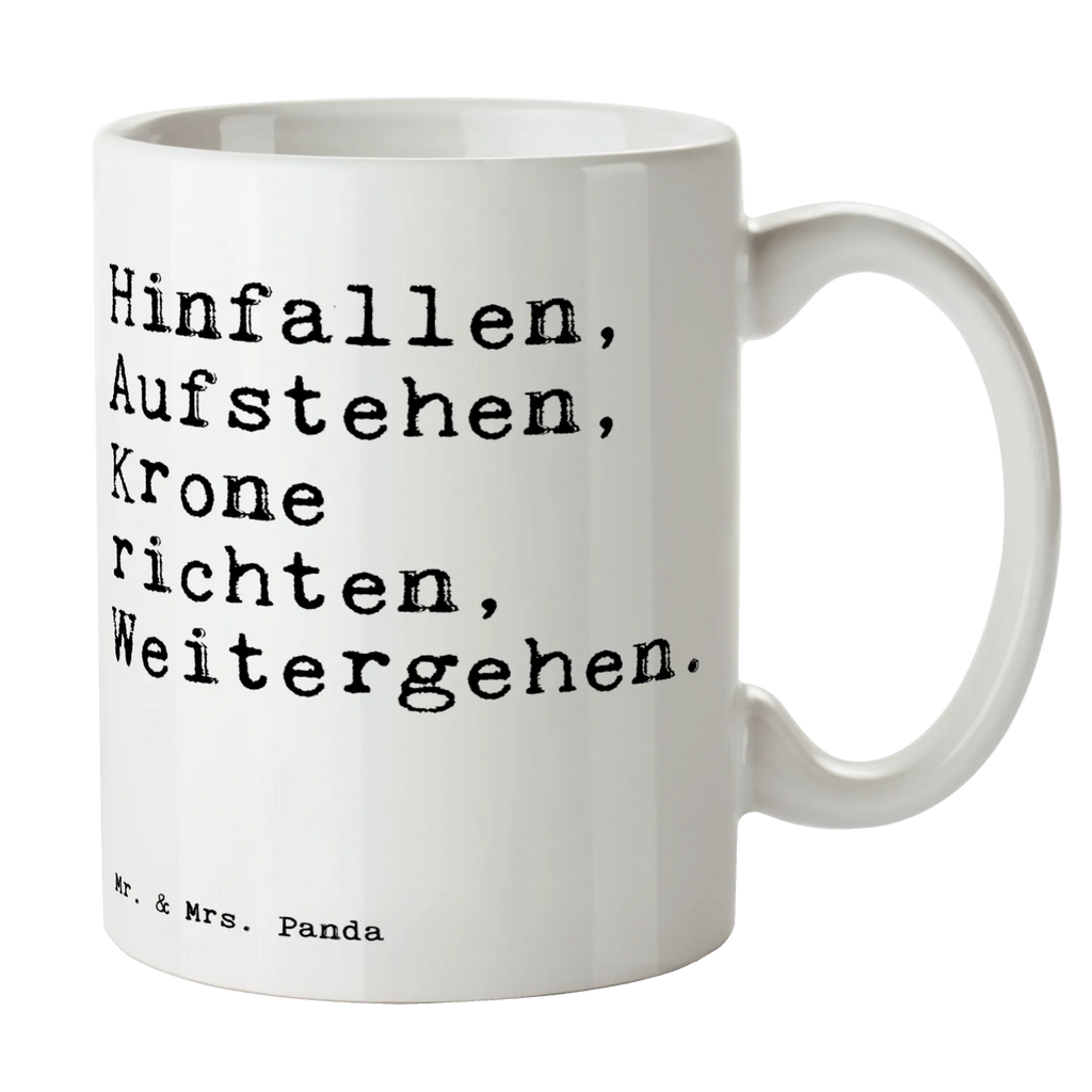 Tasse Hinfallen, Aufstehen, Krone richten,... Tasse, Kaffeetasse, Teetasse, Becher, Kaffeebecher, Teebecher, Keramiktasse, Porzellantasse, Büro Tasse, Geschenk Tasse, Tasse Sprüche, Tasse Motive, Kaffeetassen, Tasse bedrucken, Designer Tasse, Cappuccino Tassen, Schöne Teetassen, Spruch, Sprüche, lustige Sprüche, Weisheiten, Zitate, Spruch Geschenke, Spruch Sprüche Weisheiten Zitate Lustig Weisheit Worte