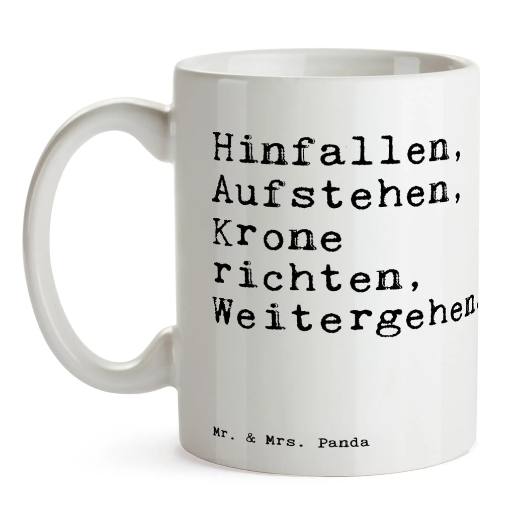 Tasse Hinfallen, Aufstehen, Krone richten,... Tasse, Kaffeetasse, Teetasse, Becher, Kaffeebecher, Teebecher, Keramiktasse, Porzellantasse, Büro Tasse, Geschenk Tasse, Tasse Sprüche, Tasse Motive, Kaffeetassen, Tasse bedrucken, Designer Tasse, Cappuccino Tassen, Schöne Teetassen, Spruch, Sprüche, lustige Sprüche, Weisheiten, Zitate, Spruch Geschenke, Spruch Sprüche Weisheiten Zitate Lustig Weisheit Worte