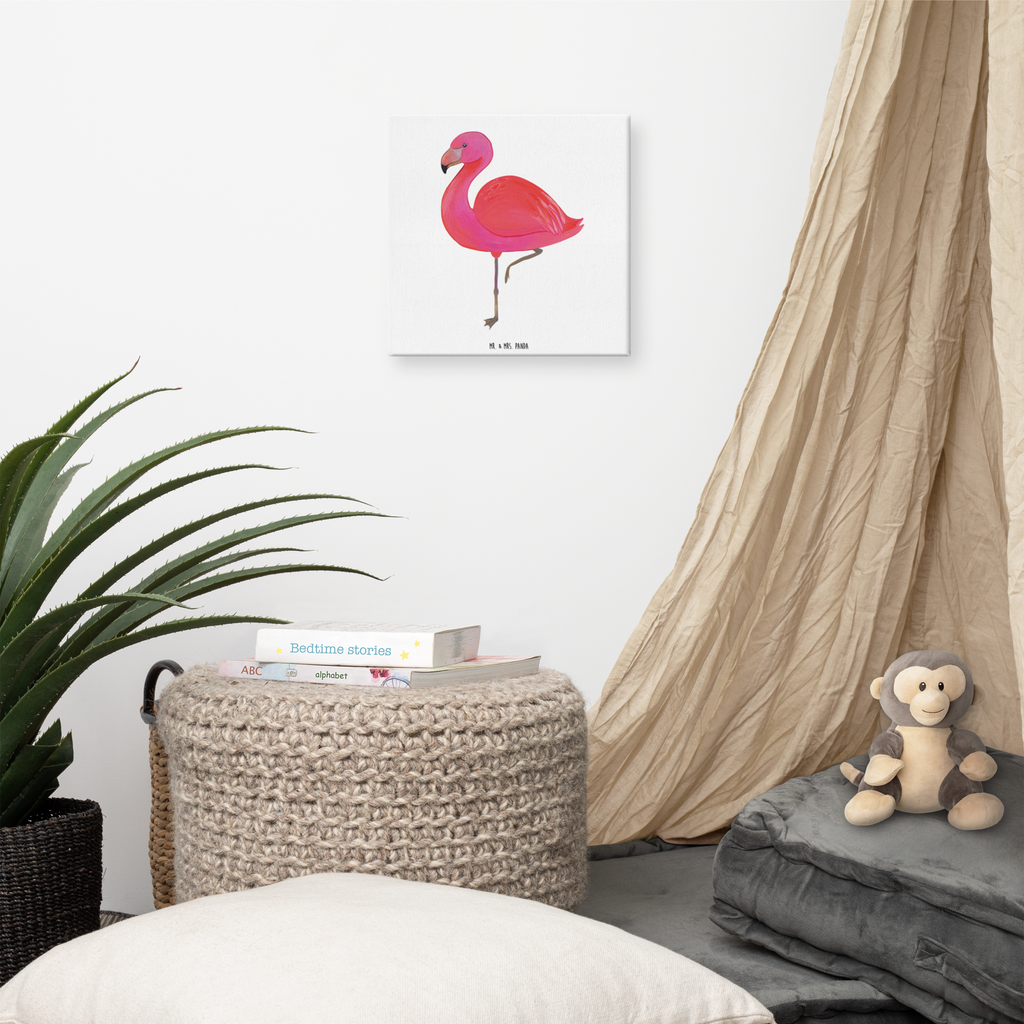 Leinwand Bild Flamingo Classic Leinwand, Bild, Kunstdruck, Wanddeko, Dekoration, Flamingo, Einzigartig, Selbstliebe, Stolz, ich, für mich, Spruch, Freundin, Freundinnen, Außenseiter, Sohn, Tochter, Geschwister