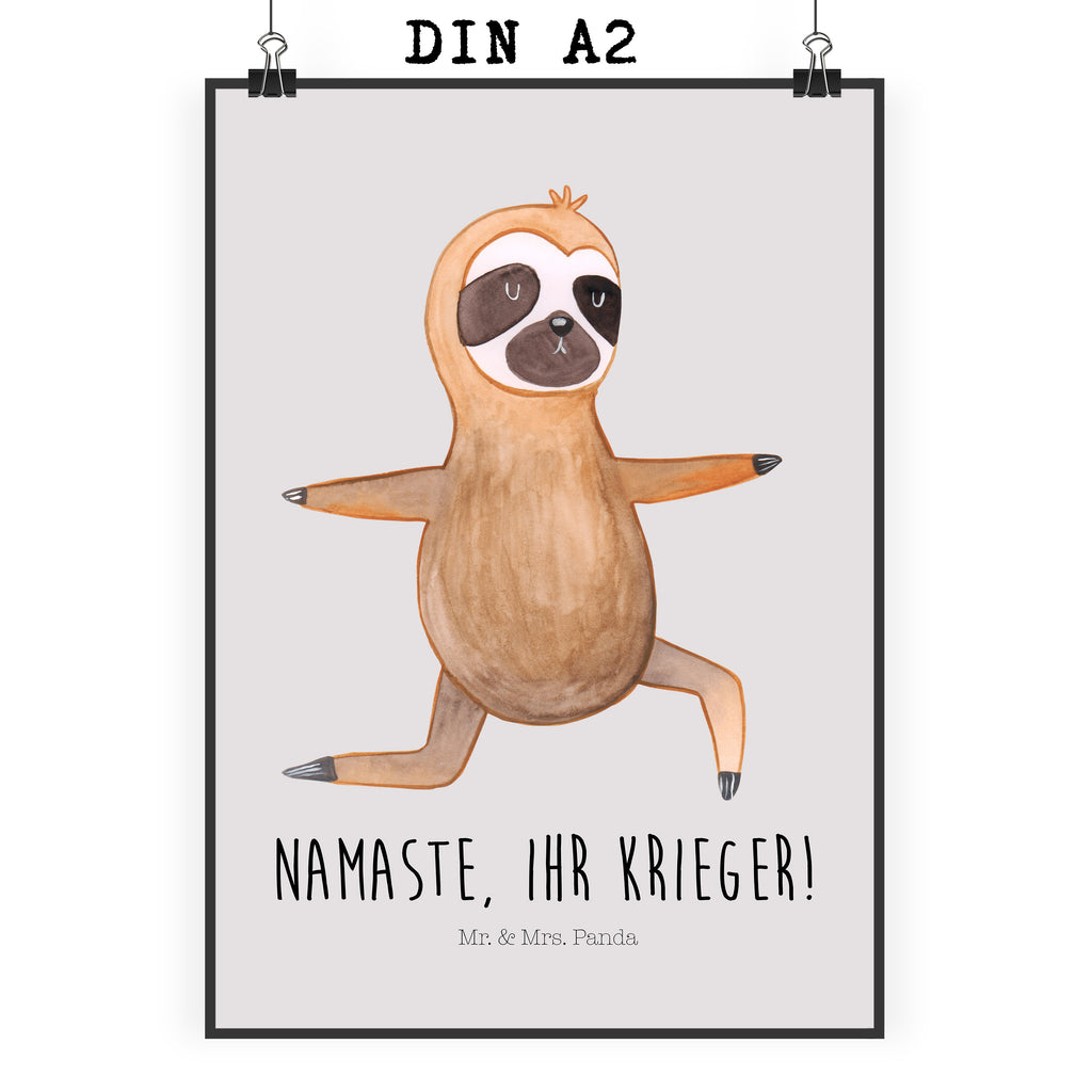 Poster Faultier  Yoga Poster, Wandposter, Bild, Wanddeko, Küchenposter, Kinderposter, Wanddeko Bild, Raumdekoration, Wanddekoration, Handgemaltes Poster, Mr. & Mrs. Panda Poster, Designposter, Kunstdruck, Posterdruck, Faultier, Faultier Geschenk, Faultier Deko, Faultiere, faul, Lieblingstier, Yoga, Namaste, Krieger, Yogaübungen, Meditation, Atmung, Gelassenheit, Entspannung