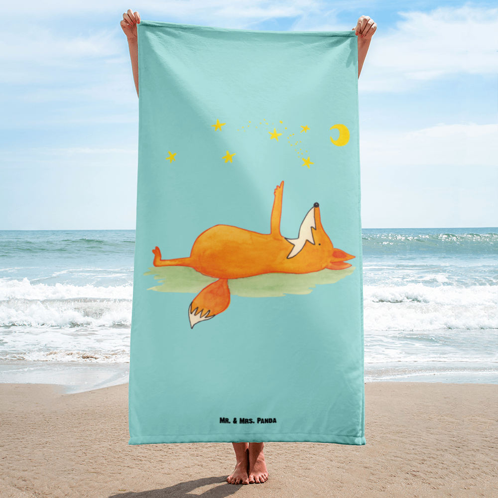 XL Badehandtuch Fuchs Sterne Handtuch, Badetuch, Duschtuch, Strandtuch, Saunatuch, Fuchs, Füchse, tröstende Worte, Spruch positiv, Spruch schön, Romantik, Always Look on the Bright Side of Life