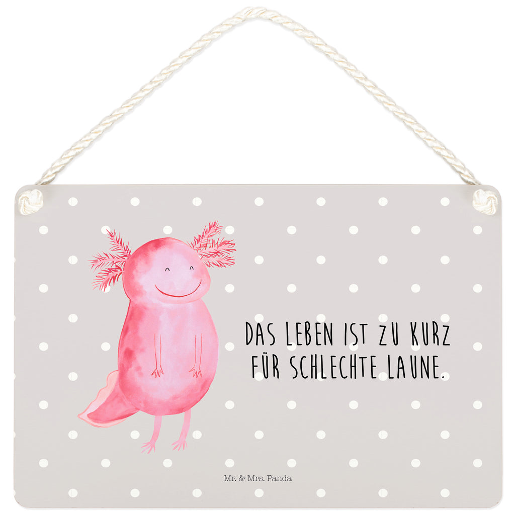 Deko Schild Axolotl glücklich Dekoschild, Deko Schild, Schild, Tür Schild, Türschild, Holzschild, Wandschild, Wanddeko, Axolotl, Molch, Axolot, Schwanzlurch, Lurch, Lurche, Motivation, gute Laune