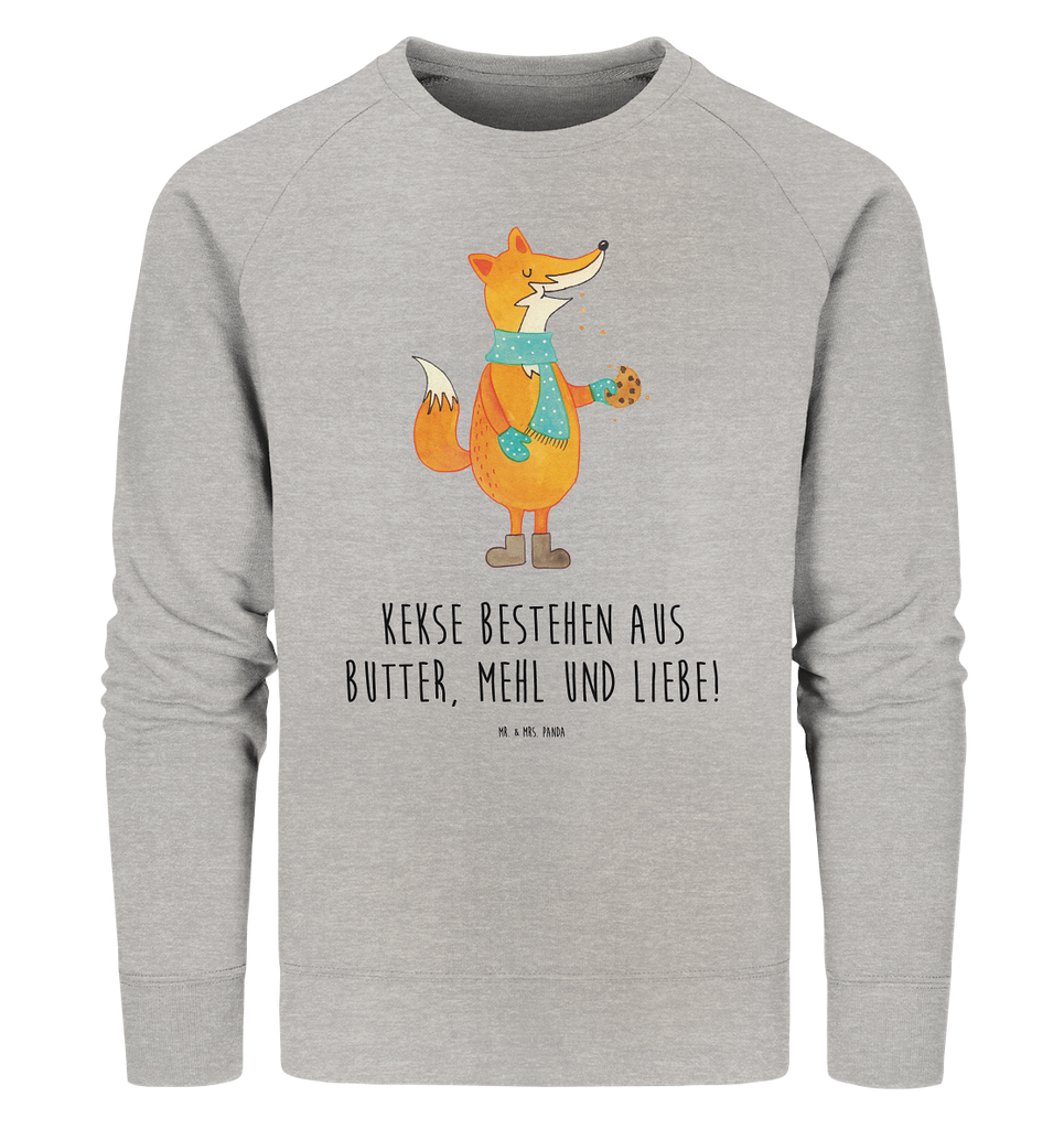 Organic Pullover Fuchs Keks Pullover, Pullover Männer, Pullover Frauen, Sweatshirt, Sweatshirt Männer, Sweatshirt Frauen, Unisex, Fuchs, Füchse, Backen Spruch, Kekse, Winter, Weihnachtszeit, Plätzchen, Liebe, Küche Deko