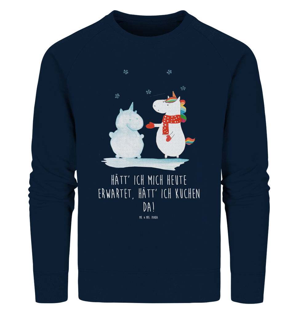 Organic Pullover Einhorn Schneemann Pullover, Pullover Männer, Pullover Frauen, Sweatshirt, Sweatshirt Männer, Sweatshirt Frauen, Unisex, Einhorn, Einhörner, Einhorn Deko, Pegasus, Unicorn, Schneemann, Winter, Schnee, Kuchen, Weihnachten, kalt, Mütze, Handschuhe, X-Mas