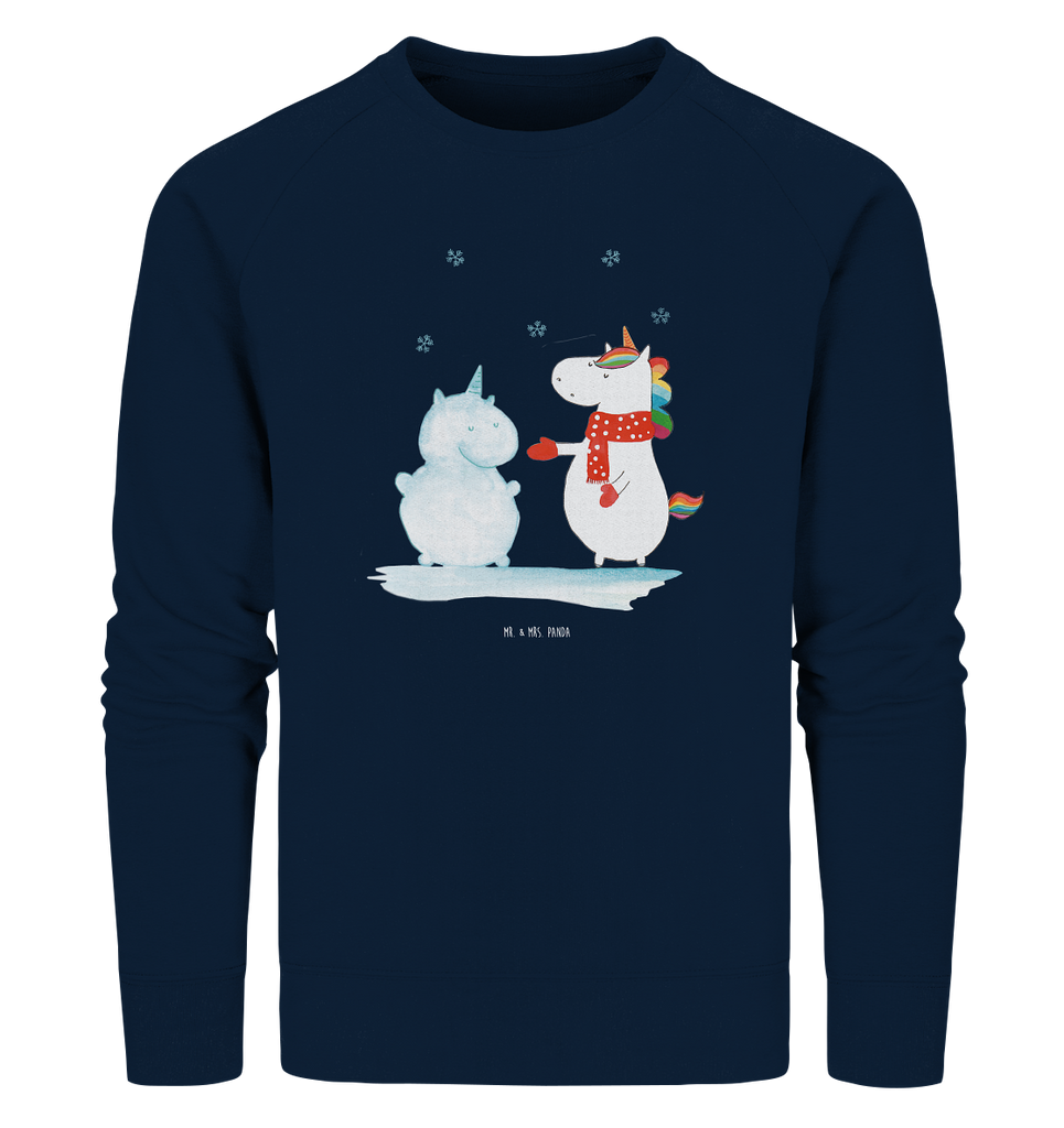 Organic Pullover Einhorn Schneemann Pullover, Pullover Männer, Pullover Frauen, Sweatshirt, Sweatshirt Männer, Sweatshirt Frauen, Unisex, Einhorn, Einhörner, Einhorn Deko, Pegasus, Unicorn, Schneemann, Winter, Schnee, Kuchen, Weihnachten, kalt, Mütze, Handschuhe, X-Mas