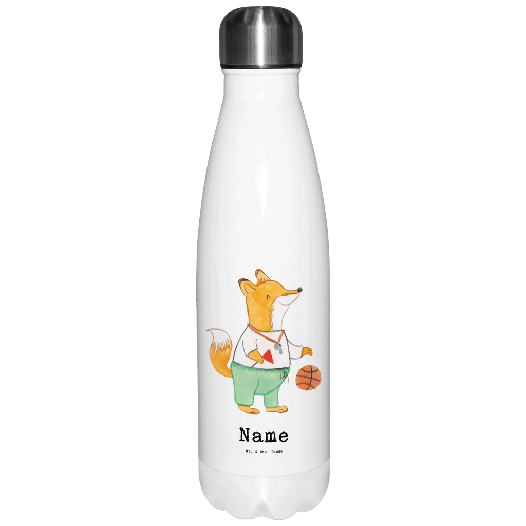 Personalisierte Thermosflasche Basketballtrainer mit Herz Personalisierte Isolierflasche, Personalisierte Thermoflasche, Personalisierte Trinkflasche, Trinkflasche Mit Namen, Wunschname, Bedrucken, Namensflasche, Beruf, Ausbildung, Jubiläum, Abschied, Rente, Kollege, Kollegin, Geschenk, Schenken, Arbeitskollege, Mitarbeiter, Firma, Danke, Dankeschön, Basketballtrainer, Basketball, Sport, Ballsport, Basketballcoach, Basketballer, Verein