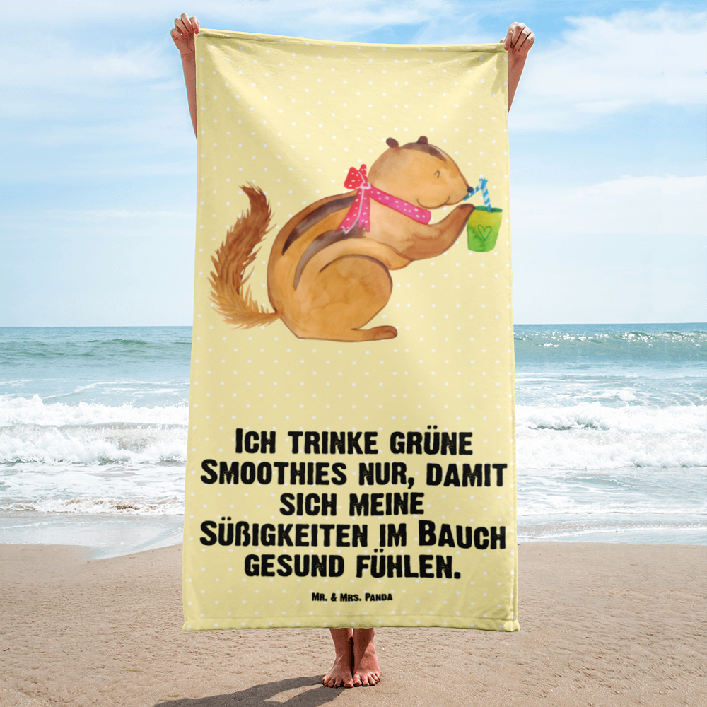 XL Badehandtuch Eichhörnchen Smoothie Handtuch, Badetuch, Duschtuch, Strandtuch, Saunatuch, Tiermotive, Gute Laune, lustige Sprüche, Tiere, Green Smoothies, Diät, Abnehmen, Streifenhörnchen, Eichhörnchen