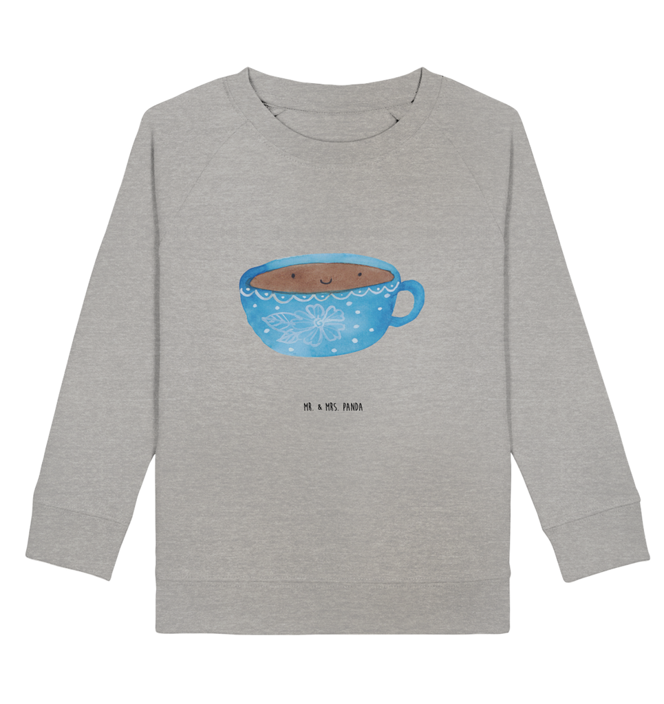 Organic Kinder Pullover Kaffee Tasse Kinder Pullover, Kinder Sweatshirt, Jungen, Mädchen, Tiermotive, Gute Laune, lustige Sprüche, Tiere, Kaffee, Tasse, Liebe, Geschmack, Genuss, Glücklich