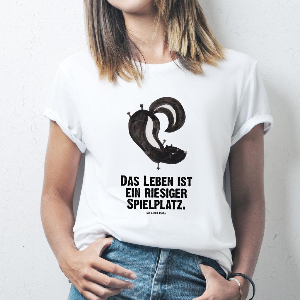 T-Shirt Standard Stinktier Handstand T-Shirt, Shirt, Tshirt, Lustiges T-Shirt, T-Shirt mit Spruch, Party, Junggesellenabschied, Jubiläum, Geburstag, Herrn, Damen, Männer, Frauen, Schlafshirt, Nachthemd, Sprüche, Stinktier, Skunk, Wildtier, Raubtier, Stinker, Stinki, Spielplatz, verpielt, Kind