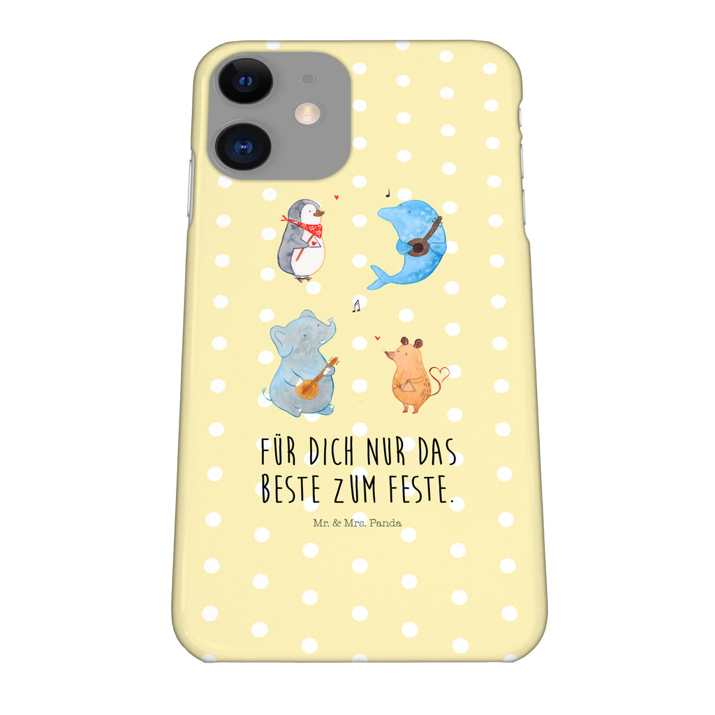 Handyhülle Big Band Handyhülle, Handycover, Cover, Handy, Hülle, Iphone 10, Iphone X, Tiermotive, Gute Laune, lustige Sprüche, Tiere, Hund, Pinguin, Maus, Elefant, Delfin, Gitarre, Band, Triangel, Musikanten, Musik