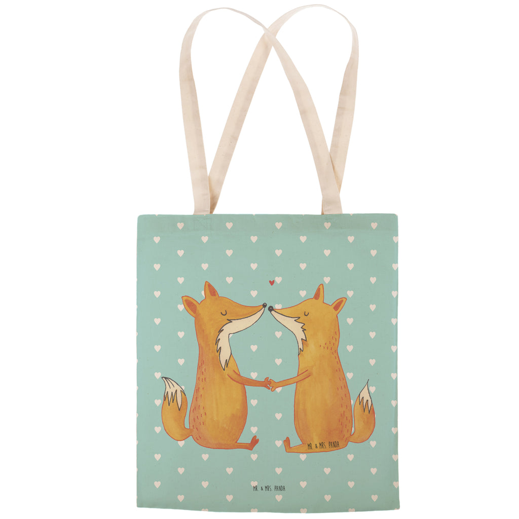 Einkaufstasche Füchse Liebe Tragetasche, Tasche, Beutel, Stofftasche, Baumwolltasche, Umhängetasche, Shopper, Einkaufstasche, Beuteltasche, Fuchs, Füchse, Fox, Liebe, Liebespaar, Paar, Partner, Freundin, Freund, Ehe, Verlobte, Ehemann, Ehefrau, Liebesbeweis