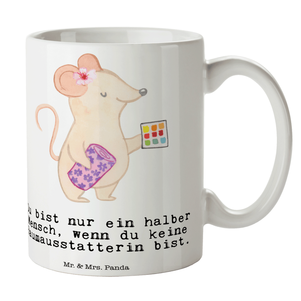 Tasse Raumausstatterin mit Herz Tasse, Kaffeetasse, Teetasse, Becher, Kaffeebecher, Teebecher, Keramiktasse, Porzellantasse, Büro Tasse, Geschenk Tasse, Tasse Sprüche, Tasse Motive, Kaffeetassen, Tasse bedrucken, Designer Tasse, Cappuccino Tassen, Schöne Teetassen, Beruf, Ausbildung, Jubiläum, Abschied, Rente, Kollege, Kollegin, Geschenk, Schenken, Arbeitskollege, Mitarbeiter, Firma, Danke, Dankeschön