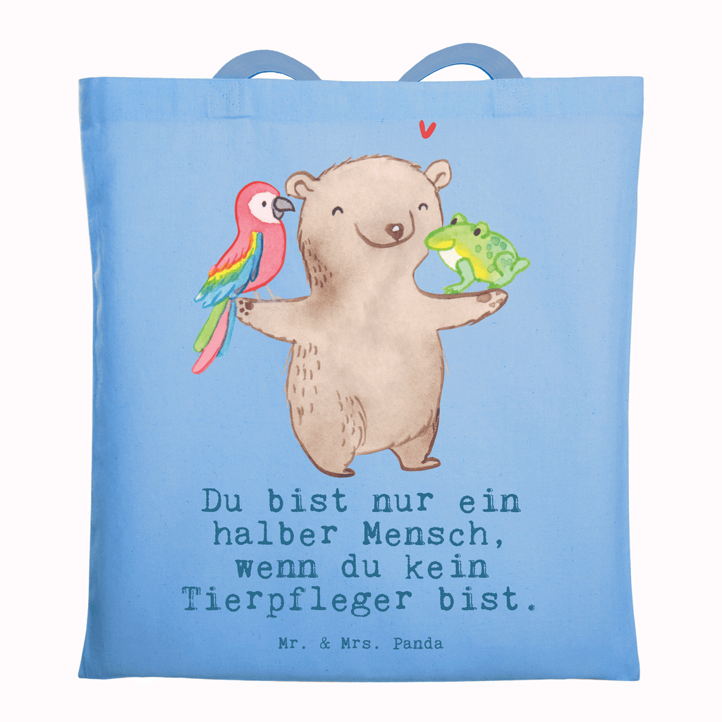 Tragetasche Tierpfleger mit Herz Beuteltasche, Beutel, Einkaufstasche, Jutebeutel, Stoffbeutel, Tasche, Shopper, Umhängetasche, Strandtasche, Schultertasche, Stofftasche, Tragetasche, Badetasche, Jutetasche, Einkaufstüte, Laptoptasche, Beruf, Ausbildung, Jubiläum, Abschied, Rente, Kollege, Kollegin, Geschenk, Schenken, Arbeitskollege, Mitarbeiter, Firma, Danke, Dankeschön