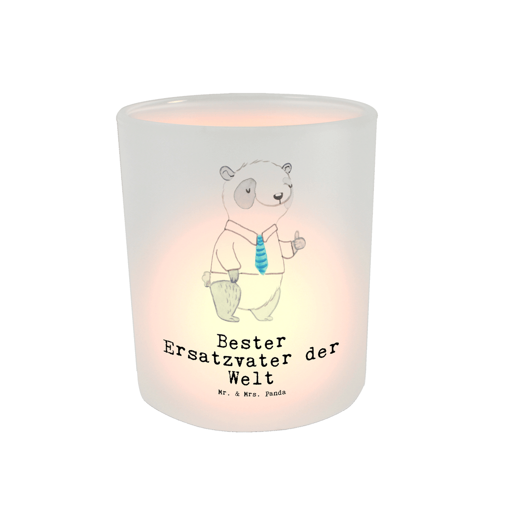 Windlicht Panda Bester Ersatzvater der Welt Windlicht Glas, Teelichtglas, Teelichthalter, Teelichter, Kerzenglas, Windlicht Kerze, Kerzenlicht, Glas Windlicht, Windlicht Zur Hochzeit, Windlicht Deko, Windlicht Hochzeit, Teelichtgläser, Windlicht Dekorieren, für, Dankeschön, Geschenk, Schenken, Geburtstag, Geburtstagsgeschenk, Geschenkidee, Danke, Bedanken, Mitbringsel, Freude machen, Geschenktipp, Bester, Ersatzvater, Ersatz, zweiter, Vater, Papa, Dad, Daddy, Paps, Papi, Vati, Eltern, Geschenk Vater, Mann, Familie, Kleinigkeit