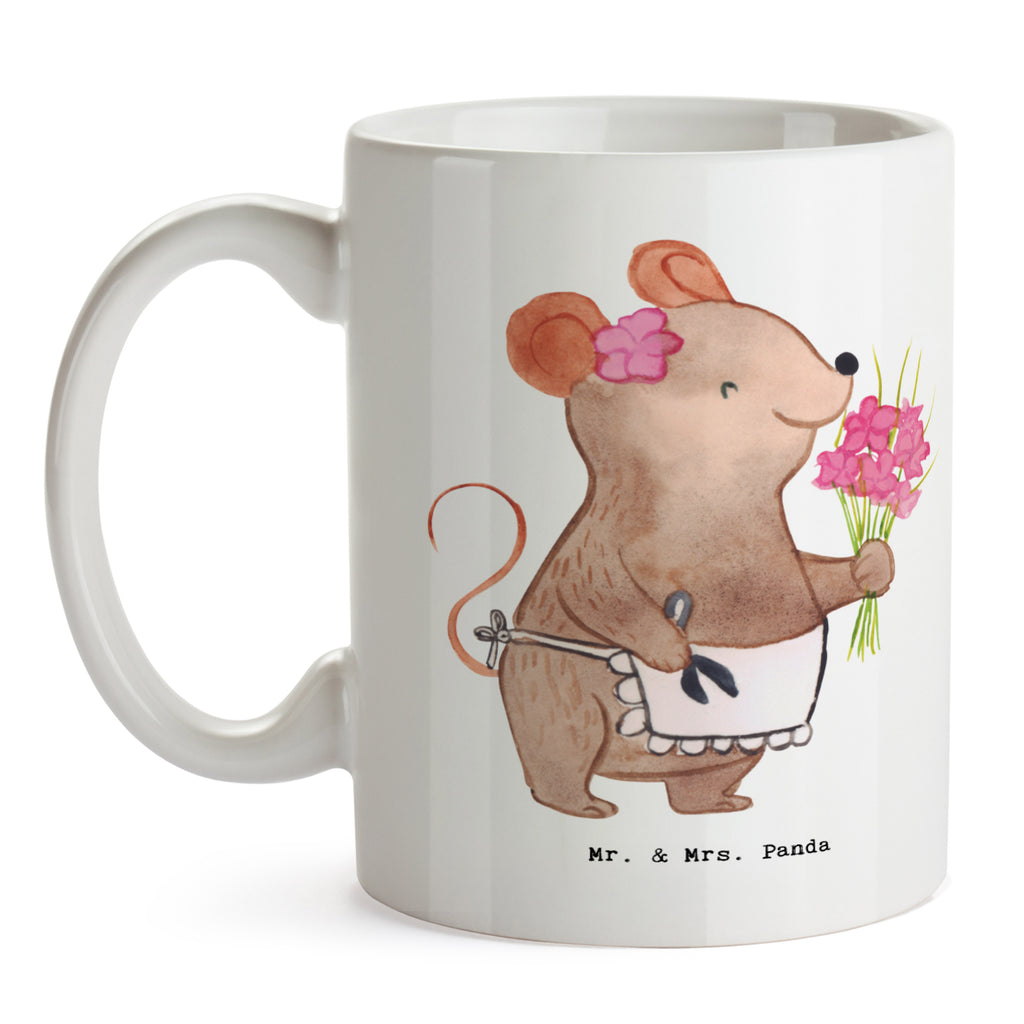 Tasse Floristin mit Herz Tasse, Kaffeetasse, Teetasse, Becher, Kaffeebecher, Teebecher, Keramiktasse, Porzellantasse, Büro Tasse, Geschenk Tasse, Tasse Sprüche, Tasse Motive, Kaffeetassen, Tasse bedrucken, Designer Tasse, Cappuccino Tassen, Schöne Teetassen, Beruf, Ausbildung, Jubiläum, Abschied, Rente, Kollege, Kollegin, Geschenk, Schenken, Arbeitskollege, Mitarbeiter, Firma, Danke, Dankeschön, Blumenhändlerin, Floristin, Blumenlanden, Blumenprofi