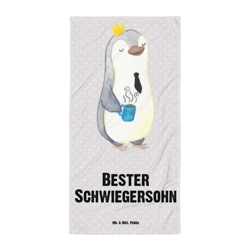 XL Badehandtuch Pinguin Bester Schwiegersohn Handtuch, Badetuch, Duschtuch, Strandtuch, Saunatuch, für, Dankeschön, Geschenk, Schenken, Geburtstag, Geburtstagsgeschenk, Geschenkidee, Danke, Bedanken, Mitbringsel, Freude machen, Geschenktipp, Schwiegersohn, Tochter, Ehefrau des Sohns, Frau, angeheiratet, Hochzeit, Heirat