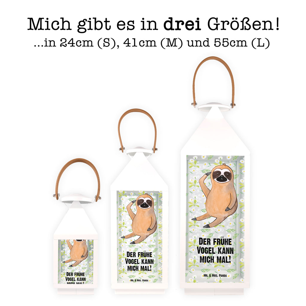 Deko Laterne Faultier Vogel zeigen Gartenlampe, Gartenleuchte, Gartendekoration, Gartenlicht, Laterne kleine Laternen, XXL Laternen, Laterne groß, Faultier, Faultier Geschenk, Faultier Deko, Faultiere, faul, Lieblingstier, Spinner, früher Vogel, der frühe Vogel, Frühaufsteher, Morgenmuffel, Vogel, Faultierwelt