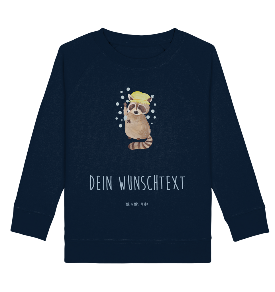 Personalisierter Kinder Pullover Waschbär Personalisierter Kinder Pullover, Personalisiertes Kinder Sweatshirt, Jungen, Mädchen, Tiermotive, Gute Laune, lustige Sprüche, Tiere, Waschbär, Tagträumen, Plan, Fröhlich, waschen, Seifenblasen