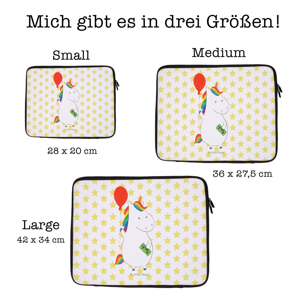 Notebook Tasche Einhorn Luftballon Notebook Tasche, Laptop, Computertasche, Tasche, Notebook-Tasche, Notebook-Reisehülle, Notebook Schutz, Einhorn, Einhörner, Einhorn Deko, Pegasus, Unicorn, Luftballon, Geld, Lebenslust, Freude, Geschenk, Freundin