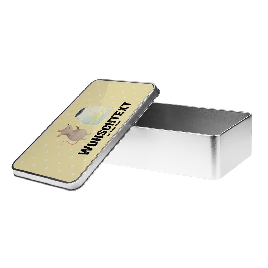 Personalisierte Metalldose Maus Sterne Personalisierte Metalldose, Dose mit Namen, Namensdose, Kiste mit Namen, Namenskiste, Tiermotive, Gute Laune, lustige Sprüche, Tiere, Maus, Sterne, Wunsch, Kind, Taufe, Taufgeschenk, Geburt, Schwangerschaft, erstes Kind, Kindergeburtstag, Geburtstag, Hoffnung, Träume