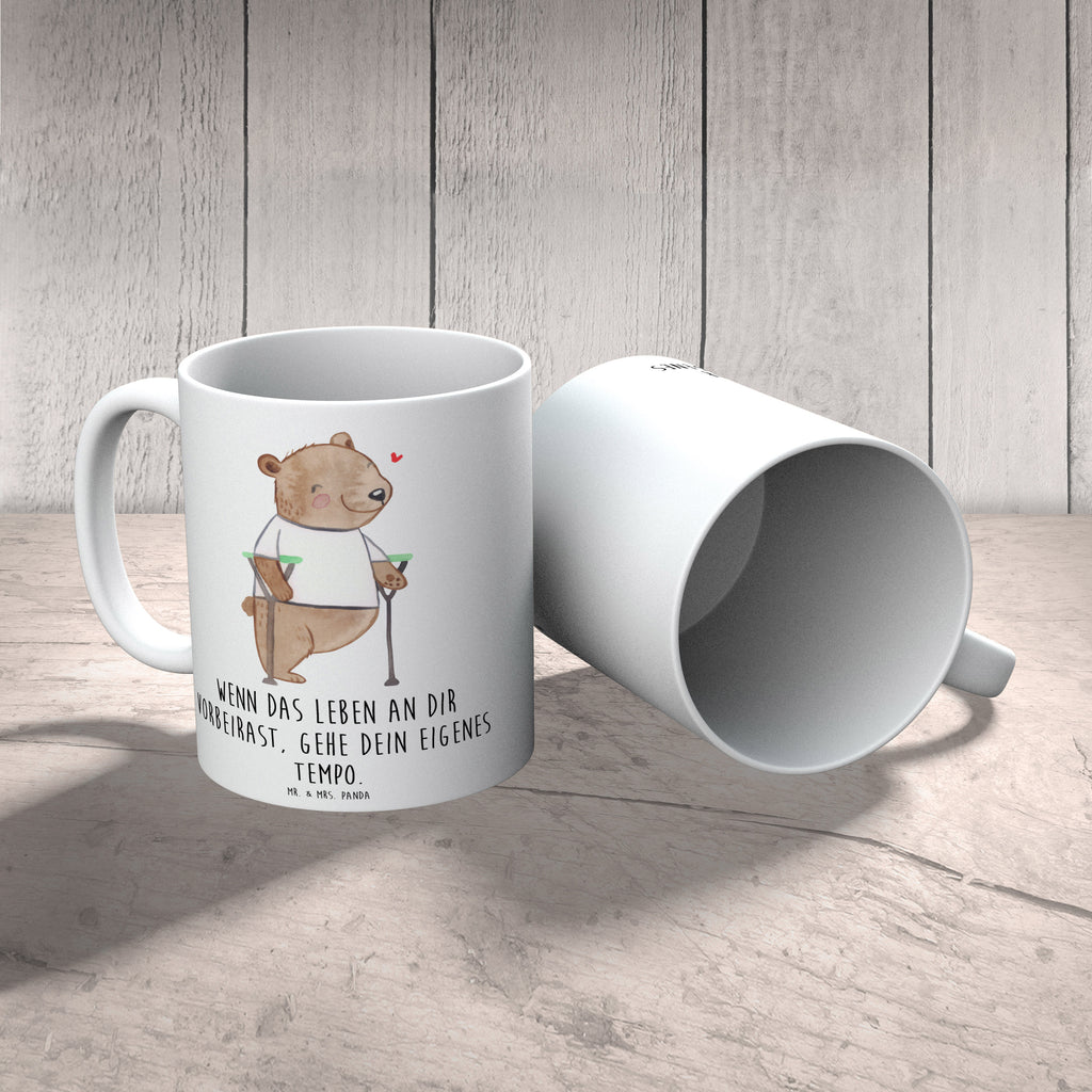 Tasse Bär Beinamputation Tasse, Kaffeetasse, Teetasse, Becher, Kaffeebecher, Teebecher, Keramiktasse, Porzellantasse, Büro Tasse, Geschenk Tasse, Tasse Sprüche, Tasse Motive, Kaffeetassen, Tasse bedrucken, Designer Tasse, Cappuccino Tassen, Schöne Teetassen, Bär, Amputation, Beinamputation