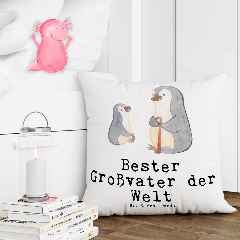 40x40 Kissen Pinguin Bester Großvater der Welt Kissenhülle, Kopfkissen, Sofakissen, Dekokissen, Motivkissen, für, Dankeschön, Geschenk, Schenken, Geburtstag, Geburtstagsgeschenk, Geschenkidee, Danke, Bedanken, Mitbringsel, Freude machen, Geschenktipp, Großvater, Grossvater, Opa, Opi. Großpapa, Großeltern, enkel, Enkelin, Enkelkind, Kleinigkeit, Oppa, Oppi, Bester