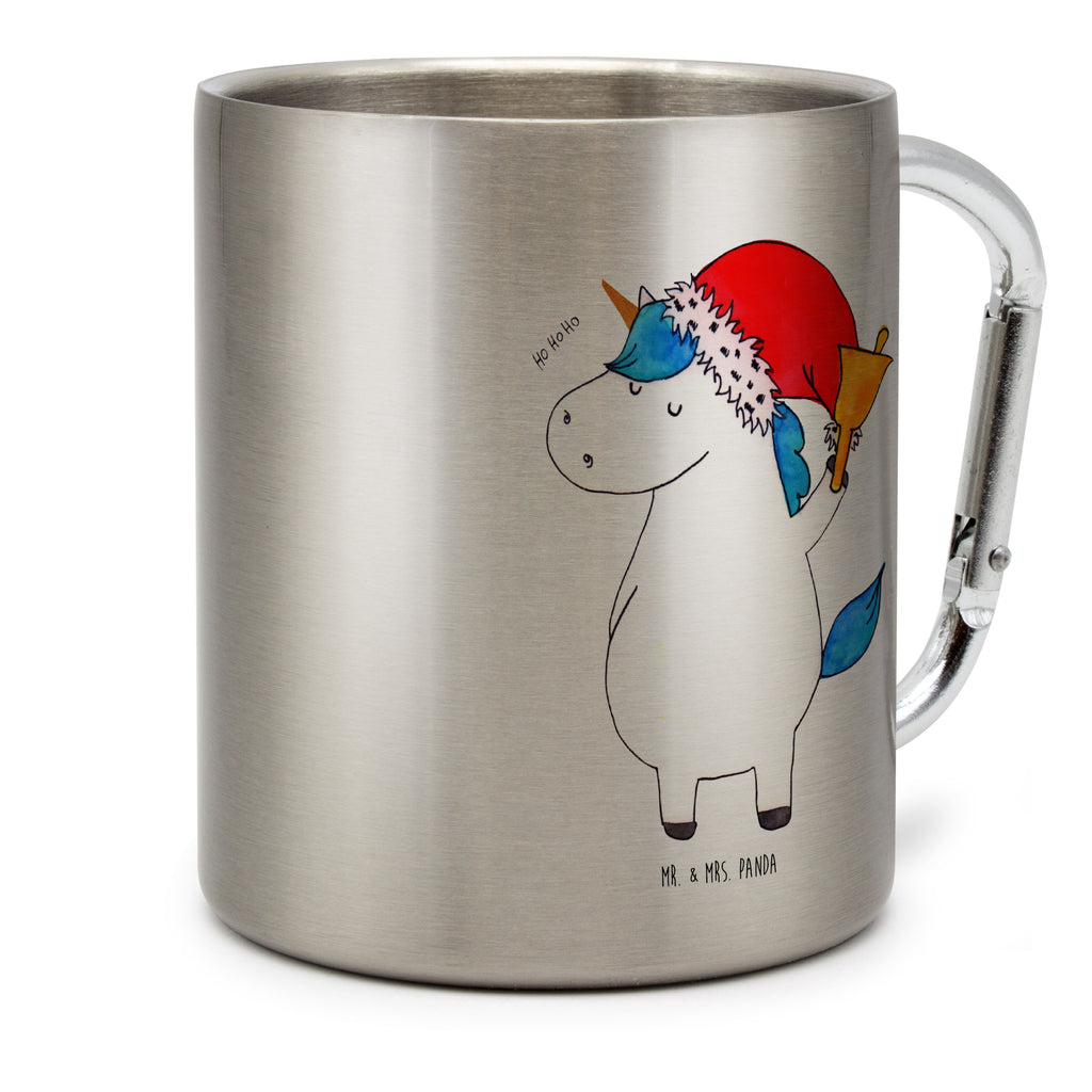 Edelstahlbecher Einhorn Weihnachtsmann Edelstahltasse, Karabiner, Edelstahlbecher, Outdoor, Camping, Tasse, Becher, Einhorn, Einhörner, Einhorn Deko, Pegasus, Unicorn, Gin, Schokolade, Schoki, Weihnachten, Weihnachtsmann, Nikolaus, Wunschzettel, Wunschliste, Feenstaub