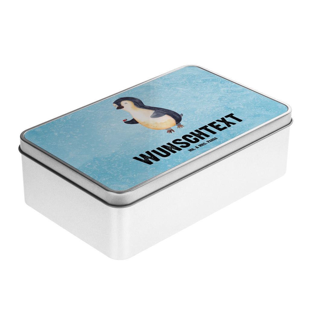 Personalisierte Metalldose Pinguin Marienkäfer Personalisierte Metalldose, Dose mit Namen, Namensdose, Kiste mit Namen, Namenskiste, Pinguin, Pinguine, Marienkäfer, Liebe, Wunder, Glück, Freude, Lebensfreude