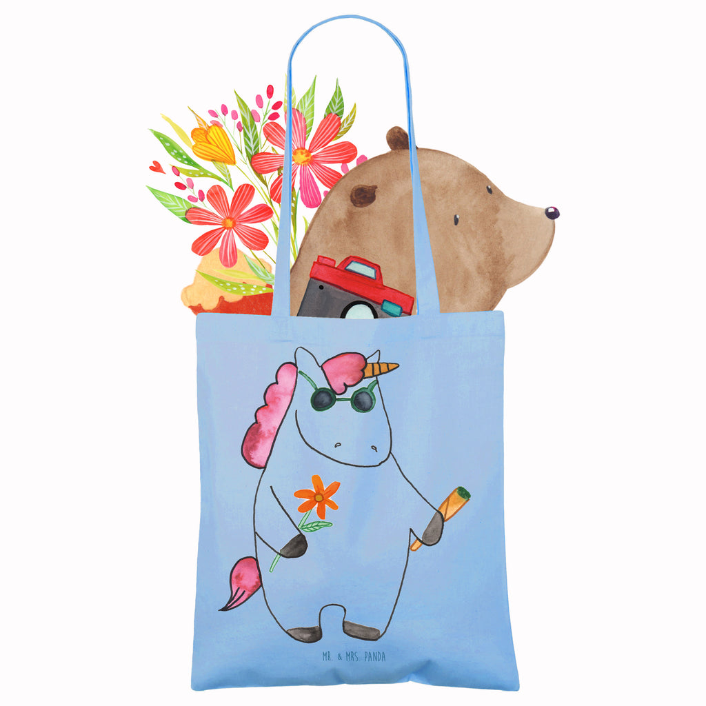 Tragetasche Einhorn Woodstock Beuteltasche, Beutel, Einkaufstasche, Jutebeutel, Stoffbeutel, Tasche, Shopper, Umhängetasche, Strandtasche, Schultertasche, Stofftasche, Tragetasche, Badetasche, Jutetasche, Einkaufstüte, Laptoptasche, Einhorn, Einhörner, Einhorn Deko, Pegasus, Unicorn, Kiffen, Joint, Zigarette, Alkohol, Party, Spaß. lustig, witzig, Woodstock