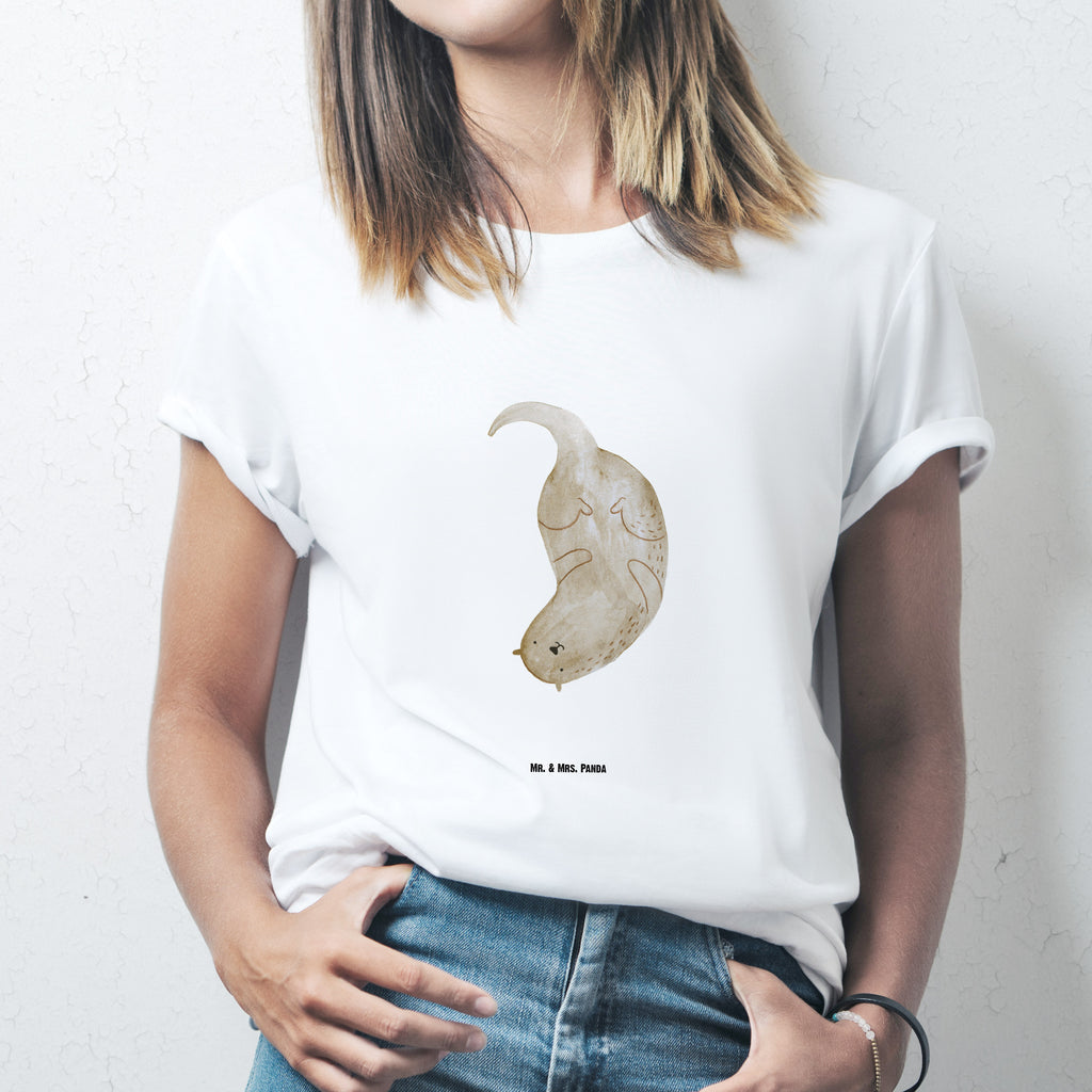 T-Shirt Standard Otter kopfüber T-Shirt, Shirt, Tshirt, Lustiges T-Shirt, T-Shirt mit Spruch, Party, Junggesellenabschied, Jubiläum, Geburstag, Herrn, Damen, Männer, Frauen, Schlafshirt, Nachthemd, Sprüche, Otter, Fischotter, Seeotter, Otter Seeotter See Otter