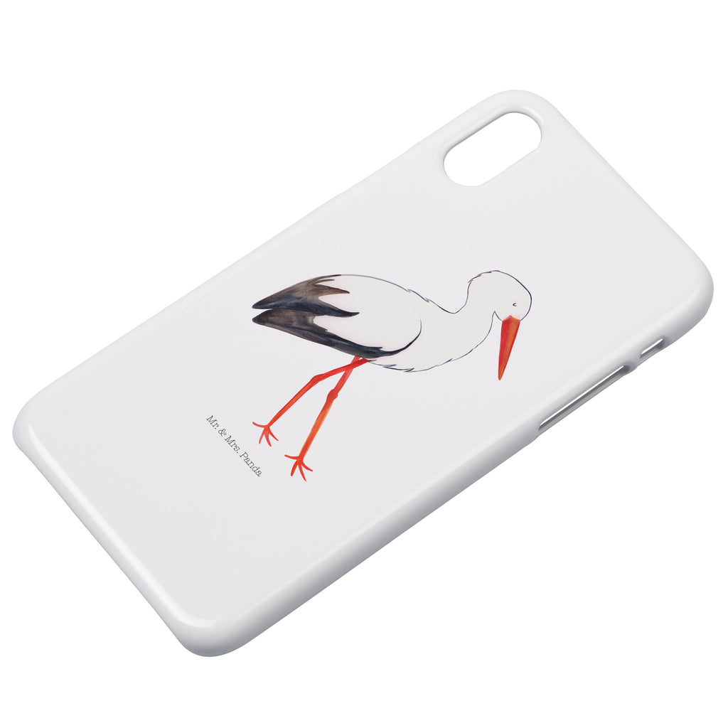 Handyhülle Storch Handyhülle, Handycover, Cover, Handy, Hülle, Iphone 10, Iphone X, Tiermotive, Gute Laune, lustige Sprüche, Tiere, Storch, Störche, Schwangerschaft, Geburt, Mutter, Mütter, Mutter werden, Schwanger, Babybauch, Baby