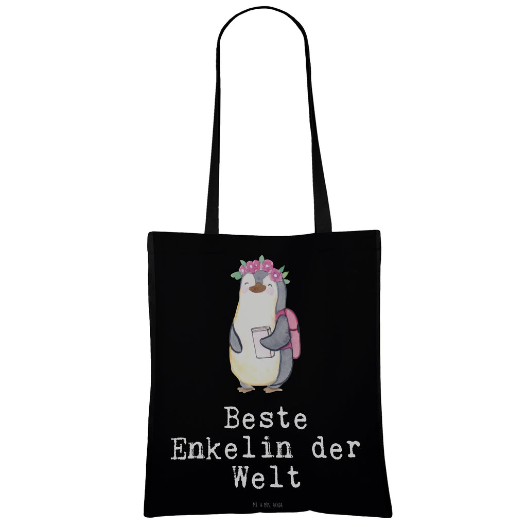 Tragetasche Pinguin Beste Enkelin der Welt Beuteltasche, Beutel, Einkaufstasche, Jutebeutel, Stoffbeutel, Tasche, Shopper, Umhängetasche, Strandtasche, Schultertasche, Stofftasche, Tragetasche, Badetasche, Jutetasche, Einkaufstüte, Laptoptasche, für, Dankeschön, Geschenk, Schenken, Geburtstag, Geburtstagsgeschenk, Geschenkidee, Danke, Bedanken, Mitbringsel, Freude machen, Geschenktipp, Enkelin, Enkelkind, Enkeltochter, Oma, Opa, Kind von Tochter, Kind von Sohn, Großtochter, Taufe