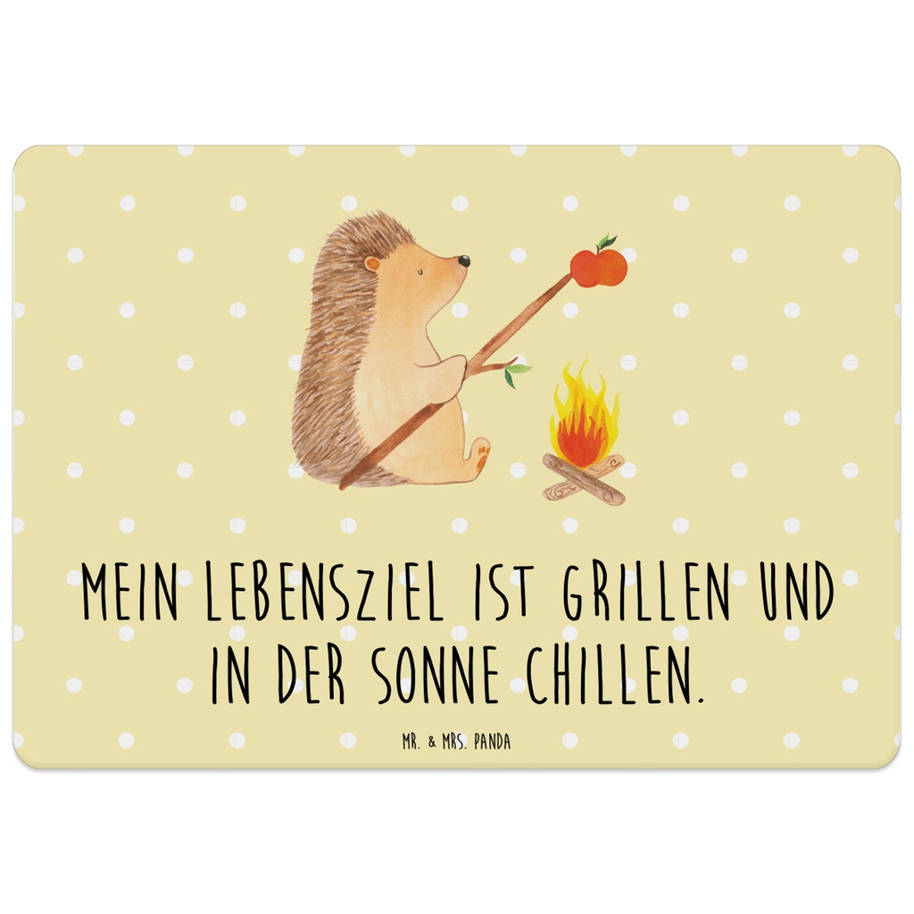 Tischset Igel grillt Tischset, Tischuntersetzer, Platzset, Tischsets abwaschbar, Tischunterlage, Tiermotive, Gute Laune, lustige Sprüche, Tiere, Igel, Grillen, Ziele, Motivation, arbeitslos, Sinn des Lebens, Spruch