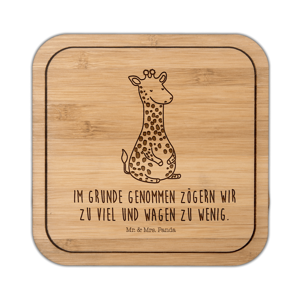 Untersetzer quadratisch Giraffe Zufrieden Untersetzer, Bierdeckel, Glasuntersetzer, Untersetzer Gläser, Getränkeuntersetzer, Afrika, Wildtiere, Giraffe, Zufrieden, Glück, Abenteuer