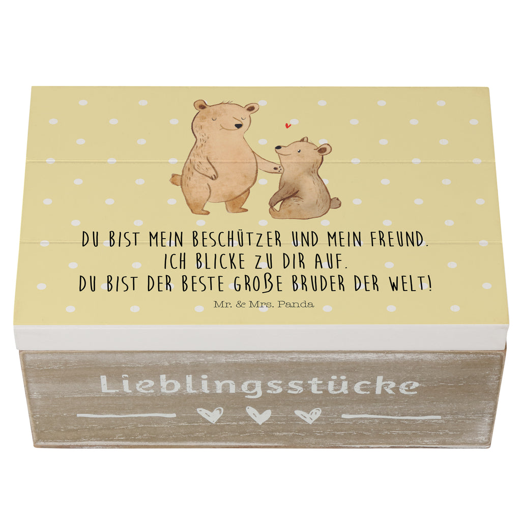 Holzkiste Bär Großer Bruder Holzkiste, Kiste, Schatzkiste, Truhe, Schatulle, XXL, Erinnerungsbox, Erinnerungskiste, Dekokiste, Aufbewahrungsbox, Geschenkbox, Geschenkdose, Familie, Vatertag, Muttertag, Bruder, Schwester, Mama, Papa, Oma, Opa, Großer Bruder, Geschwister, bester Bruder, Brudi, Bär, Bären