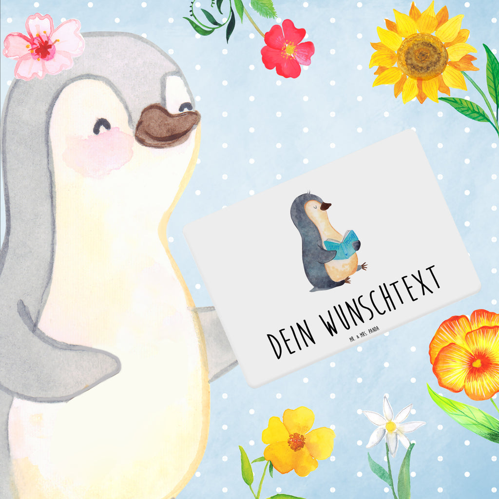 Personalisiertes Tischset Pinguin Buch Personalisiertes Tischet, Personalisierter Tischuntersetzer, Personalisiertes Platzset, Pinguin, Pinguine, Buch, Lesen, Bücherwurm, Nichtstun, Faulenzen, Ferien, Urlaub, Freizeit