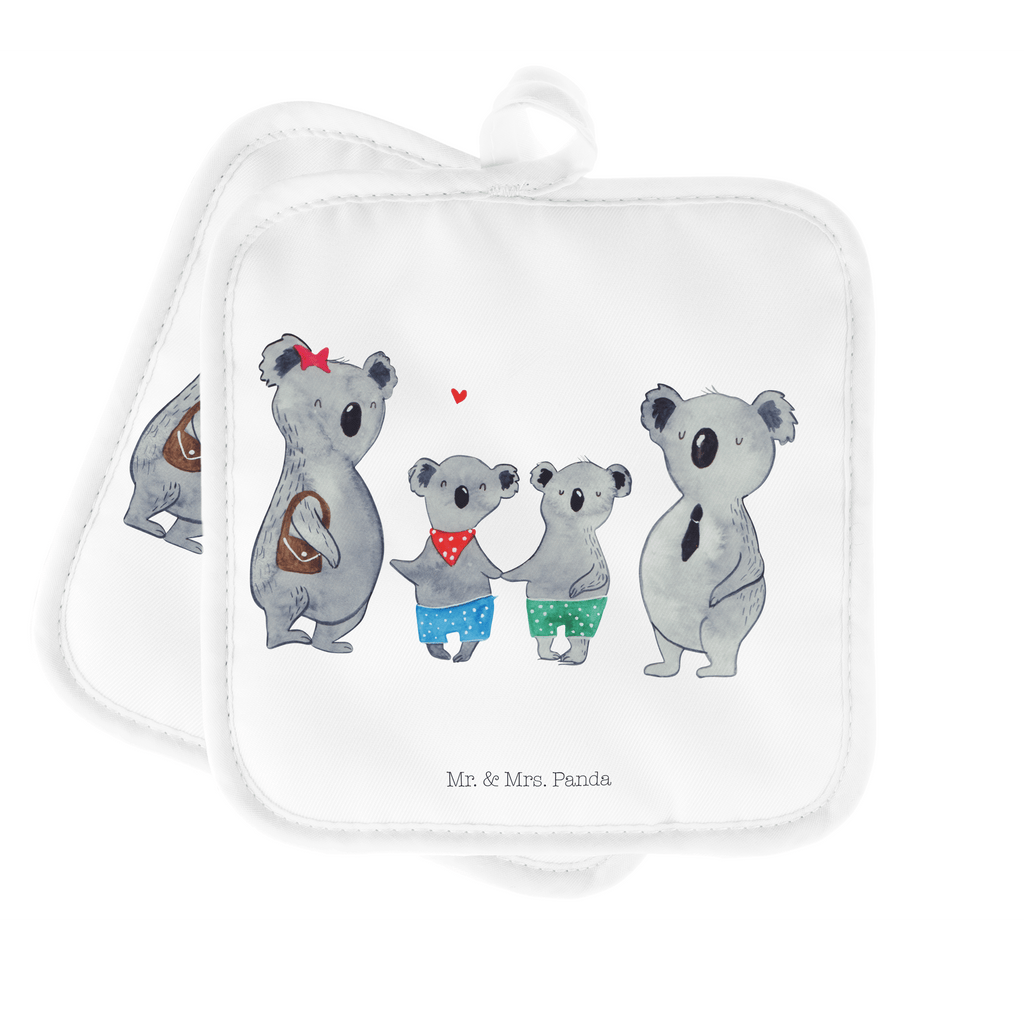 2er Set Topflappen  Koala Familie zwei Topflappen, Topfuntersetzer, Ofenhandschuh, Topflappen Set, Topflappen lustig, Topflappen mit Spruch, Familie, Vatertag, Muttertag, Bruder, Schwester, Mama, Papa, Oma, Opa, Koala, Koalabär, beste Familie, Familienzeit, Familienleben, Koalafamilie, Lieblingsfamilie