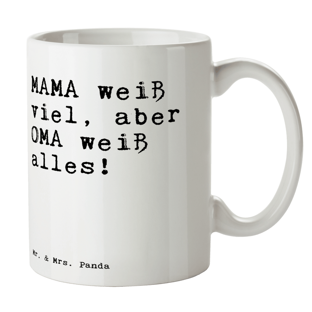 Tasse Sprüche und Zitate MAMA weiß viel, aber OMA weiß alles! Tasse, Kaffeetasse, Teetasse, Becher, Kaffeebecher, Teebecher, Keramiktasse, Porzellantasse, Büro Tasse, Geschenk Tasse, Tasse Sprüche, Tasse Motive, Kaffeetassen, Tasse bedrucken, Designer Tasse, Cappuccino Tassen, Schöne Teetassen, Spruch, Sprüche, lustige Sprüche, Weisheiten, Zitate, Spruch Geschenke, Spruch Sprüche Weisheiten Zitate Lustig Weisheit Worte