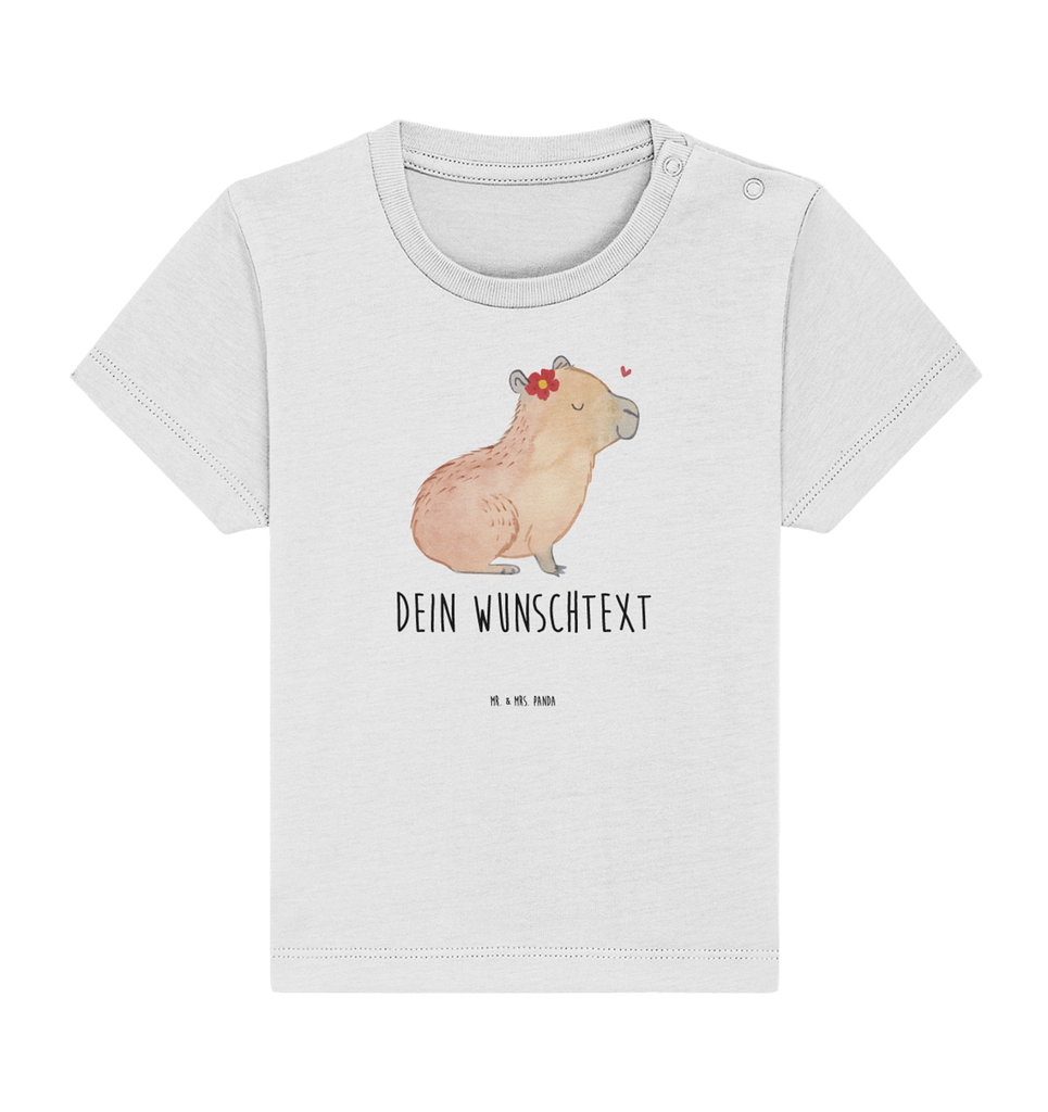 Personalisiertes Baby Shirt Capybara Blume Personalisiertes Baby T-Shirt, Personalisiertes Jungen Baby T-Shirt, Personalisiertes Mädchen Baby T-Shirt, Personalisiertes Shirt, Tiermotive, Gute Laune, lustige Sprüche, Tiere, Capybara