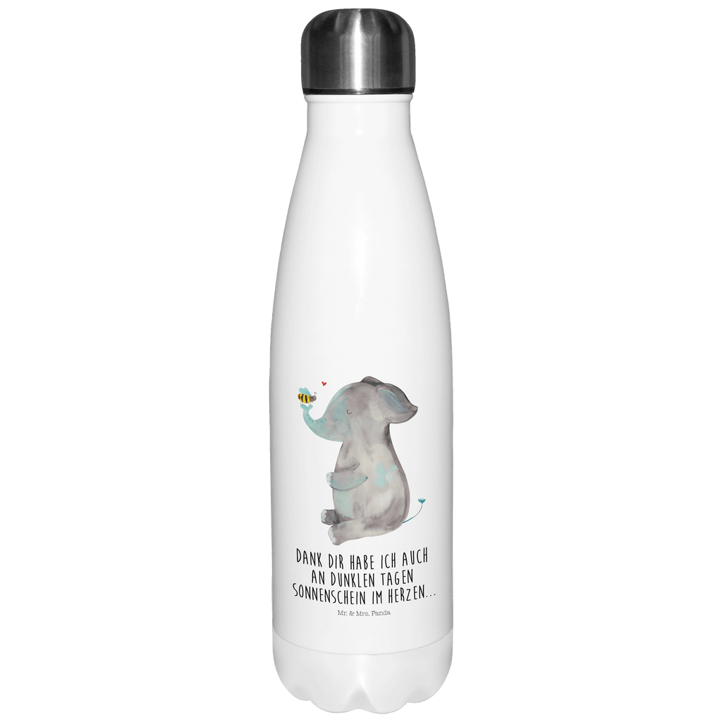 Thermosflasche Elefant & Biene Isolierflasche, Thermoflasche, Trinkflasche, Thermos, Edelstahl, Tiermotive, Gute Laune, lustige Sprüche, Tiere, Elefant, Biene, Liebe, Liebesbeweis, Jahrestag, Liebesgeschenk, Heiratsantrag, Hochzeitsgeschenk, Liebesspruch