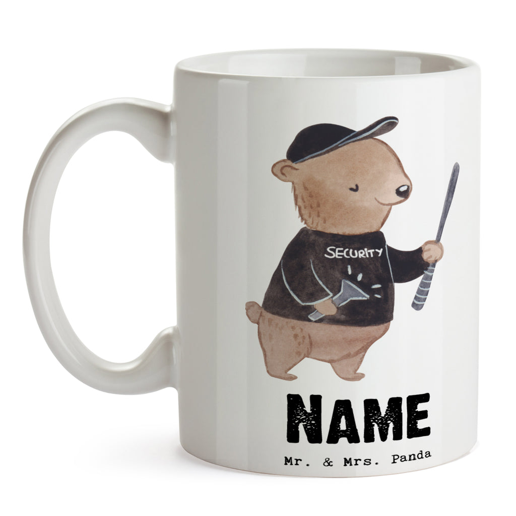 Personalisierte Tasse Sicherheitsdienstmitarbeiter mit Herz Personalisierte Tasse, Namenstasse, Wunschname, Personalisiert, Tasse, Namen, Drucken, Tasse mit Namen, Beruf, Ausbildung, Jubiläum, Abschied, Rente, Kollege, Kollegin, Geschenk, Schenken, Arbeitskollege, Mitarbeiter, Firma, Danke, Dankeschön