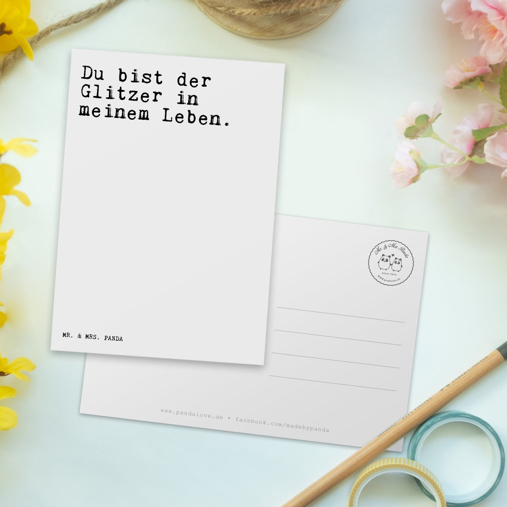 Postkarte Du bist der Glitzer... Postkarte, Karte, Geschenkkarte, Grußkarte, Einladung, Ansichtskarte, Geburtstagskarte, Einladungskarte, Dankeskarte, Ansichtskarten, Einladung Geburtstag, Einladungskarten Geburtstag, Spruch, Sprüche, lustige Sprüche, Weisheiten, Zitate, Spruch Geschenke, Glizer Spruch Sprüche Weisheiten Zitate Lustig Weisheit Worte