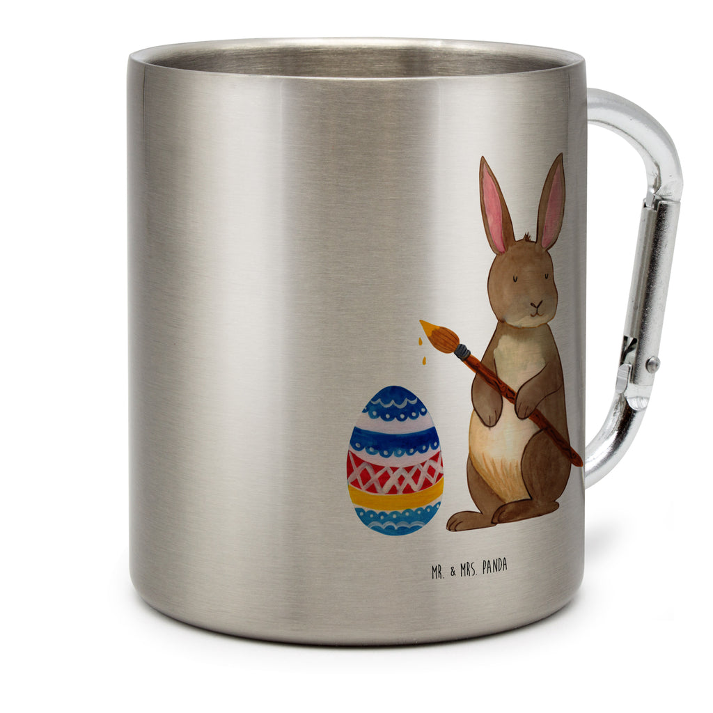 Edelstahlbecher Hase Eiermalen Edelstahltasse, Karabiner, Edelstahlbecher, Outdoor, Camping, Tasse, Becher, Ostern, Osterhase, Ostergeschenke, Osternest, Osterdeko, Geschenke zu Ostern, Ostern Geschenk, Ostergeschenke Kinder, Ostern Kinder, Frohe Ostern, Ostergrüße, Osterblume, Osterei, bemalte Ostereier, Hase, Kaninchen, Eiermalen