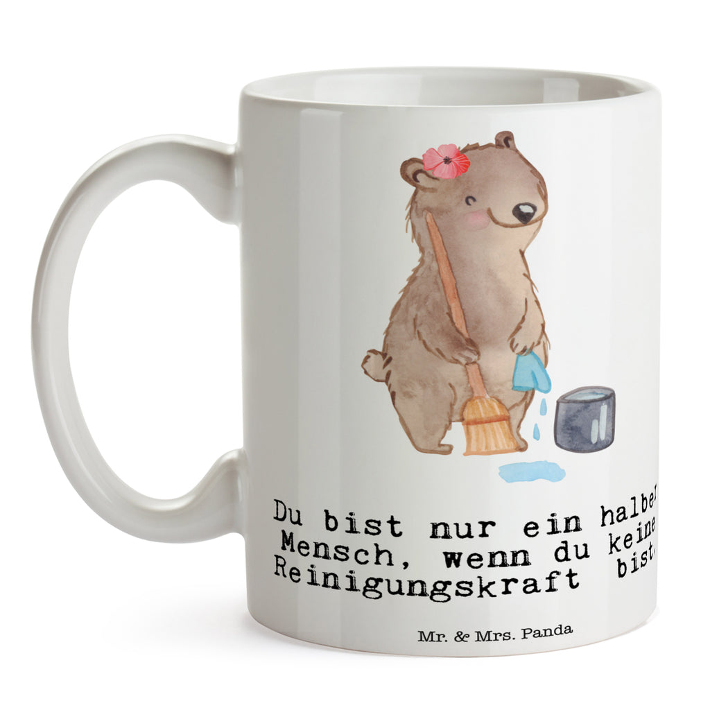 Tasse Reinigungskraft mit Herz Tasse, Kaffeetasse, Teetasse, Becher, Kaffeebecher, Teebecher, Keramiktasse, Porzellantasse, Büro Tasse, Geschenk Tasse, Tasse Sprüche, Tasse Motive, Kaffeetassen, Tasse bedrucken, Designer Tasse, Cappuccino Tassen, Schöne Teetassen, Beruf, Ausbildung, Jubiläum, Abschied, Rente, Kollege, Kollegin, Geschenk, Schenken, Arbeitskollege, Mitarbeiter, Firma, Danke, Dankeschön