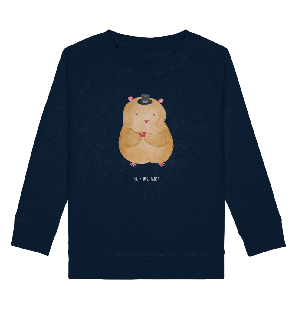 Organic Kinder Pullover Hamster mit Hut Kinder Pullover, Kinder Sweatshirt, Jungen, Mädchen, Tiermotive, Gute Laune, lustige Sprüche, Tiere, Hamster, Hut, Magier, Zylinder, Zwerghamster, Zauberer