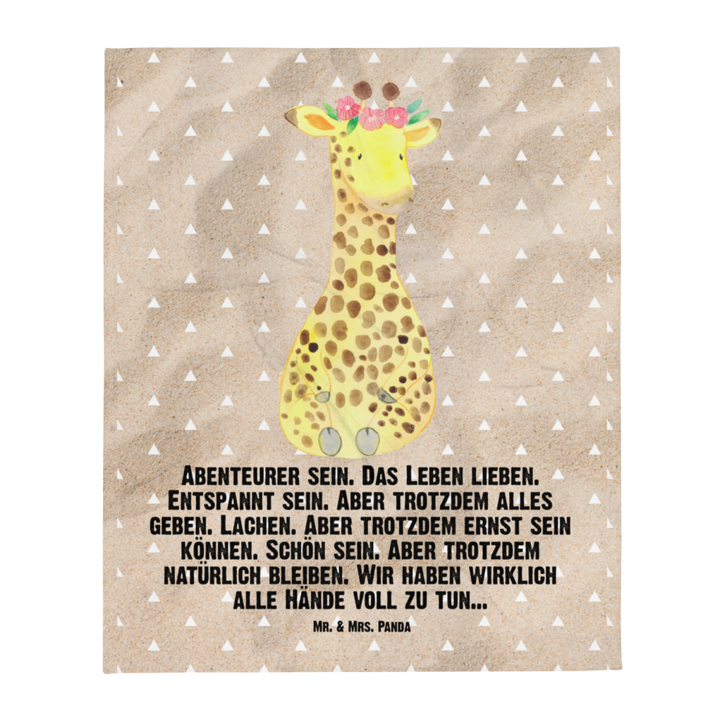 Kuscheldecke Giraffe Blumenkranz Decke, Wohndecke, Tagesdecke, Wolldecke, Sofadecke, Afrika, Wildtiere, Giraffe, Blumenkranz, Abenteurer, Selbstliebe, Freundin