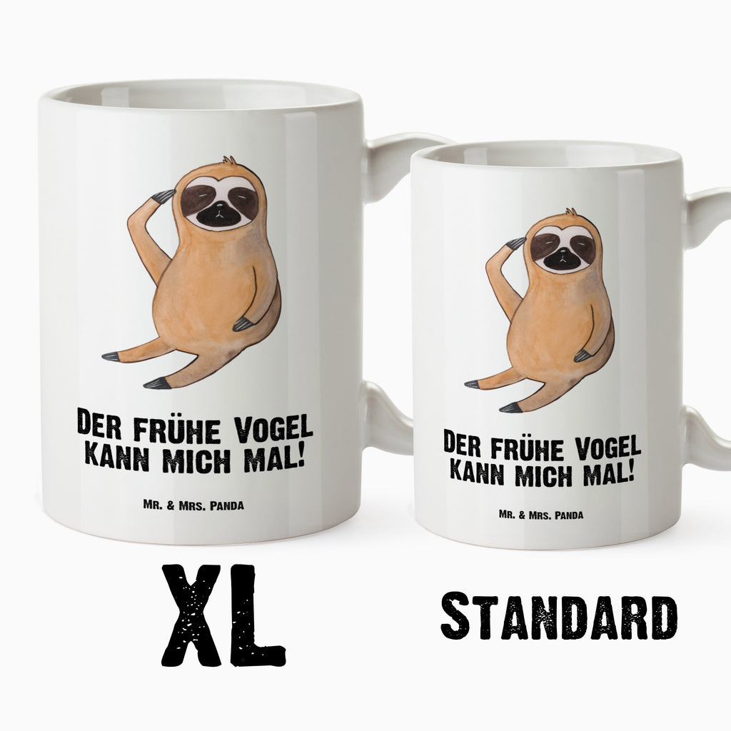 XL Tasse Faultier Vogel zeigen XL Tasse, Große Tasse, Grosse Kaffeetasse, XL Becher, XL Teetasse, spülmaschinenfest, Jumbo Tasse, Groß, Faultier, Faultier Geschenk, Faultier Deko, Faultiere, faul, Lieblingstier, Spinner, früher Vogel, der frühe Vogel, Frühaufsteher, Morgenmuffel, Vogel, Faultierwelt